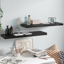vidaXL 2 db magasfényű fekete MDF lebegő fali polc 80 x 23,5 x 3,8 cm