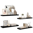 vidaXL 4 db magasfényű fekete MDF lebegő fali polc 80 x 23,5 x 3,8 cm