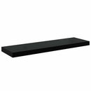 vidaXL 4 db magasfényű fekete MDF lebegő fali polc 80 x 23,5 x 3,8 cm
