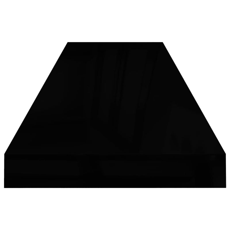 vidaXL magasfényű fekete MDF lebegő fali polc 90 x 23,5 x 3,8 cm