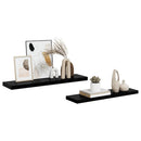vidaXL 2 db magasfényű fekete MDF lebegő fali polc 90 x 23,5 x 3,8 cm
