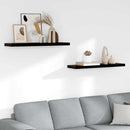 vidaXL 2 db magasfényű fekete MDF lebegő fali polc 90 x 23,5 x 3,8 cm