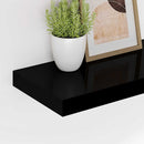 vidaXL 4 db magasfényű fekete MDF fali polc 90 x 23,5 x 3,8 cm