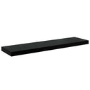 vidaXL 4 db magasfényű fekete MDF fali polc 90 x 23,5 x 3,8 cm