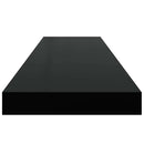 vidaXL 4 db magasfényű fekete MDF fali polc 90 x 23,5 x 3,8 cm