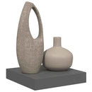 vidaXL magasfényű szürke MDF lebegő fali polc 23 x 23,5 x 3,8 cm