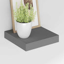 vidaXL 2 db magasfényű szürke MDF lebegő fali polc 23 x 23,5 x 3,8 cm