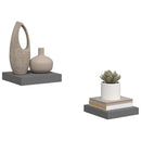 vidaXL 2 db magasfényű szürke MDF lebegő fali polc 23 x 23,5 x 3,8 cm