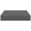 vidaXL 2 db magasfényű szürke MDF lebegő fali polc 23 x 23,5 x 3,8 cm