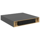 vidaXL 2 db magasfényű szürke MDF lebegő fali polc 23 x 23,5 x 3,8 cm
