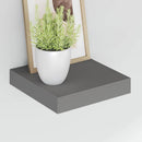 vidaXL 4 db magasfényű szürke MDF lebegő fali polc 23 x 23,5 x 3,8 cm