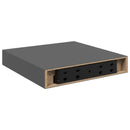 vidaXL 4 db magasfényű szürke MDF lebegő fali polc 23 x 23,5 x 3,8 cm