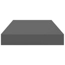 vidaXL magasfényű szürke MDF lebegő fali polc 40 x 23,5 x 3,8 cm