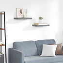 vidaXL 2 db magasfényű szürke MDF lebegő fali polc 40 x 23,5 x 3,8 cm