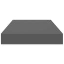 vidaXL 4 db magasfényű szürke MDF lebegő fali polc 40 x 23,5 x 3,8 cm