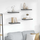 vidaXL 4 db magasfényű szürke MDF lebegő fali polc 40 x 23,5 x 3,8 cm