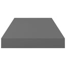 vidaXL magasfényű szürke MDF lebegő fali polc 50 x 23 x 3,8 cm