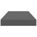 vidaXL magasfényű szürke MDF lebegő fali polc 50 x 23 x 3,8 cm