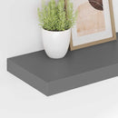 vidaXL 2 db magasfényű szürke MDF lebegő fali polc 50 x 23 x 3,8 cm