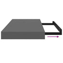 vidaXL 2 db magasfényű szürke MDF lebegő fali polc 50 x 23 x 3,8 cm