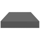 vidaXL 4 db magasfényű szürke MDF lebegő fali polc 50 x 23,5 x 3,8 cm