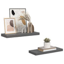 vidaXL 2 db magasfényű szürke MDF lebegő fali polc 60 x 23,5 x 3,8 cm