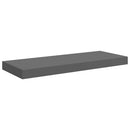 vidaXL 2 db magasfényű szürke MDF lebegő fali polc 60 x 23,5 x 3,8 cm