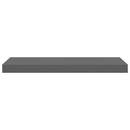 vidaXL 2 db magasfényű szürke MDF lebegő fali polc 60 x 23,5 x 3,8 cm