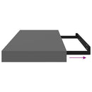 vidaXL 2 db magasfényű szürke MDF lebegő fali polc 60 x 23,5 x 3,8 cm
