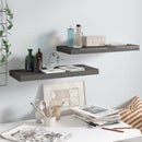 vidaXL 2 db magasfényű szürke MDF lebegő fali polc 60 x 23,5 x 3,8 cm