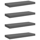 vidaXL 4 db magasfényű szürke MDF lebegő fali polc 60 x 23,5 x 3,8 cm