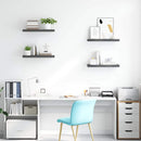 vidaXL 4 db magasfényű szürke MDF lebegő fali polc 60 x 23,5 x 3,8 cm