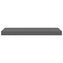 vidaXL 4 db magasfényű szürke MDF lebegő fali polc 60 x 23,5 x 3,8 cm