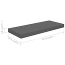 vidaXL 4 db magasfényű szürke MDF lebegő fali polc 60 x 23,5 x 3,8 cm