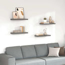 vidaXL 4 db magasfényű szürke MDF lebegő fali polc 60 x 23,5 x 3,8 cm