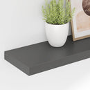 vidaXL 2 db magasfényű szürke MDF lebegő fali polc 80 x 23,5 x 3,8 cm