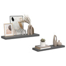 vidaXL 2 db magasfényű szürke MDF lebegő fali polc 80 x 23,5 x 3,8 cm