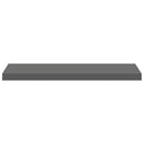 vidaXL 2 db magasfényű szürke MDF lebegő fali polc 80 x 23,5 x 3,8 cm
