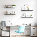 vidaXL 4 db magasfényű szürke MDF lebegő fali polc 80 x 23,5 x 3,8 cm