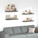 vidaXL 4 db magasfényű szürke MDF lebegő fali polc 80 x 23,5 x 3,8 cm