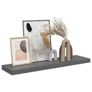 vidaXL magasfényű szürke MDF fali polc 90 x 23,5 x 3,8 cm