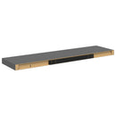 vidaXL magasfényű szürke MDF fali polc 90 x 23,5 x 3,8 cm