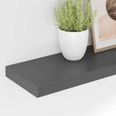 vidaXL 2 db magasfényű szürke MDF lebegő fali polc 90 x 23,5 x 3,8 cm