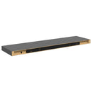 vidaXL 2 db magasfényű szürke MDF lebegő fali polc 90 x 23,5 x 3,8 cm