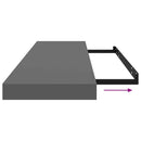 vidaXL 2 db magasfényű szürke MDF lebegő fali polc 90 x 23,5 x 3,8 cm