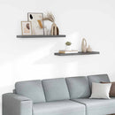 vidaXL 2 db magasfényű szürke MDF lebegő fali polc 90 x 23,5 x 3,8 cm