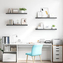vidaXL 4 db magasfényű szürke MDF lebegő fali polc 90 x 23,5 x 3,8 cm