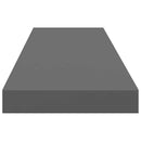vidaXL 4 db magasfényű szürke MDF lebegő fali polc 90 x 23,5 x 3,8 cm