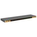 vidaXL 4 db magasfényű szürke MDF lebegő fali polc 90 x 23,5 x 3,8 cm