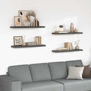 vidaXL 4 db magasfényű szürke MDF lebegő fali polc 90 x 23,5 x 3,8 cm